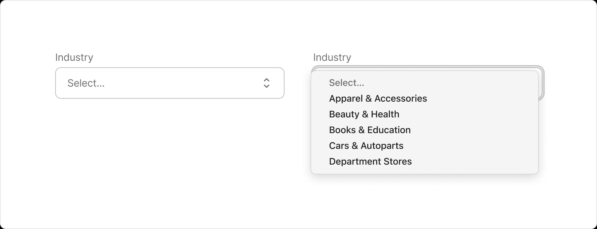 Select example